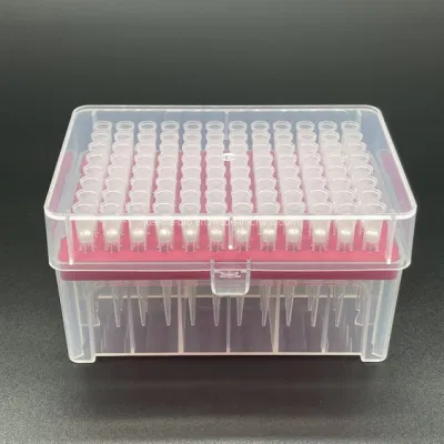 Puntali per pipette per automazione in plastica monouso da laboratorio in scatola 200UL con filtro